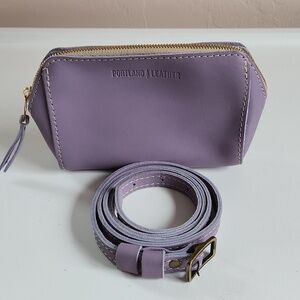 Portland Leather Lavender Belt Bag Crossbody Mini Purse Smooth Leather